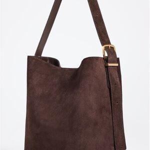Madewell Suede Essential Bucket Tote